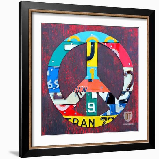 Peace-Design Turnpike-Framed Giclee Print