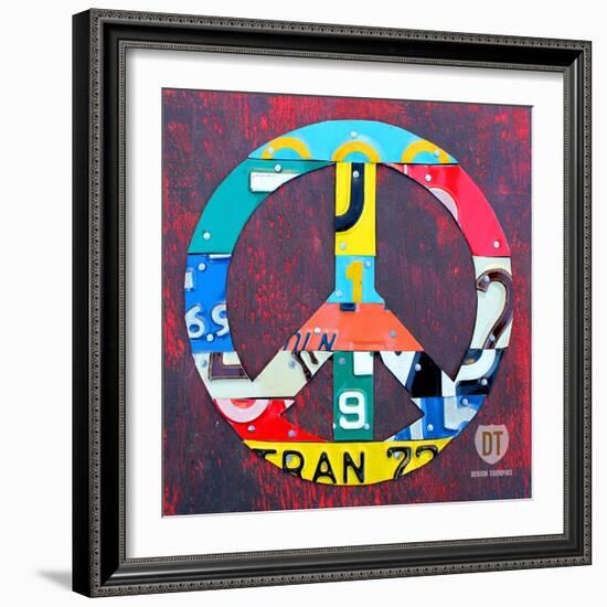 Peace-Design Turnpike-Framed Giclee Print