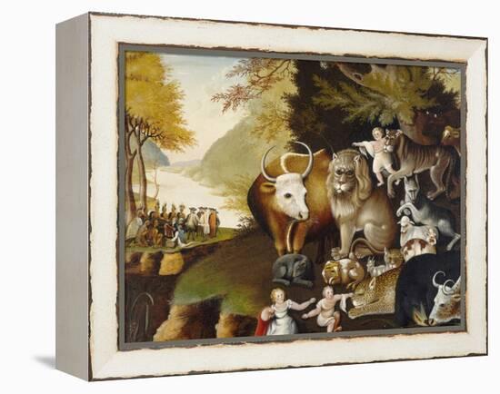 Peaceable Kingdom, C. 1834-Edward Hicks-Framed Premier Image Canvas