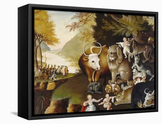 Peaceable Kingdom, C. 1834-Edward Hicks-Framed Premier Image Canvas