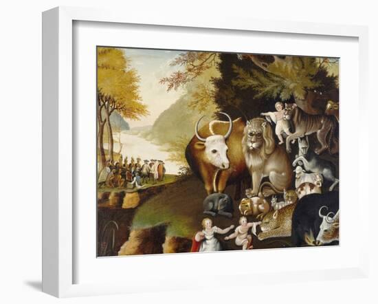 Peaceable Kingdom, C. 1834-Edward Hicks-Framed Giclee Print