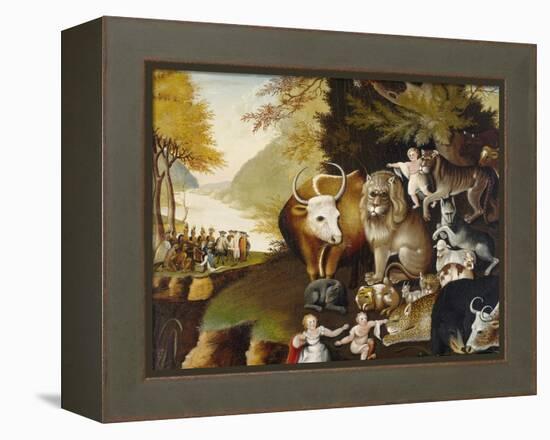 Peaceable Kingdom, C.1834-Edward Hicks-Framed Premier Image Canvas