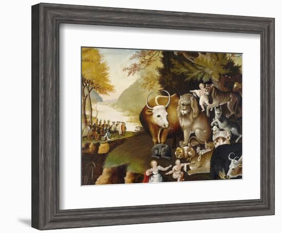 Peaceable Kingdom, C.1834-Edward Hicks-Framed Giclee Print