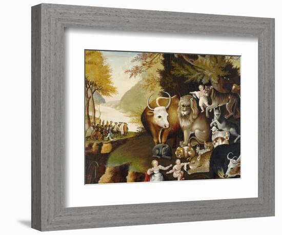 Peaceable Kingdom, C.1834-Edward Hicks-Framed Giclee Print