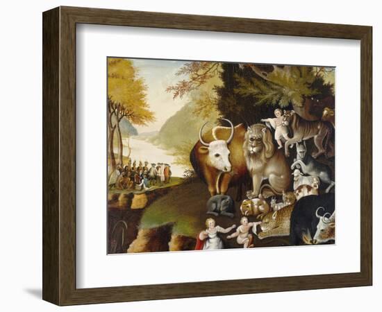 Peaceable Kingdom, C.1834-Edward Hicks-Framed Giclee Print