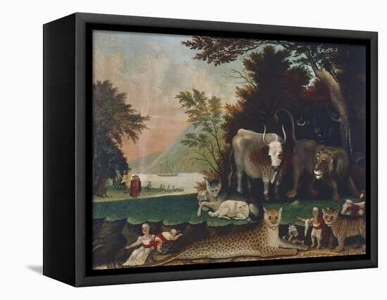 Peaceable Kingdom, Ca 1848-Edward Hicks-Framed Premier Image Canvas