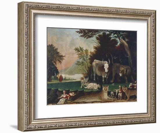 Peaceable Kingdom, Ca 1848-Edward Hicks-Framed Giclee Print