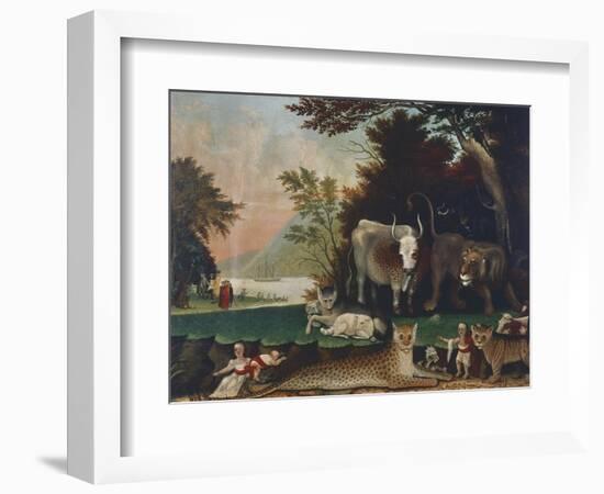 Peaceable Kingdom, Ca 1848-Edward Hicks-Framed Giclee Print