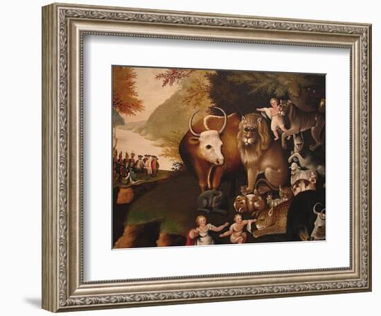 Peaceable Kingdom-Edward Hicks-Framed Art Print