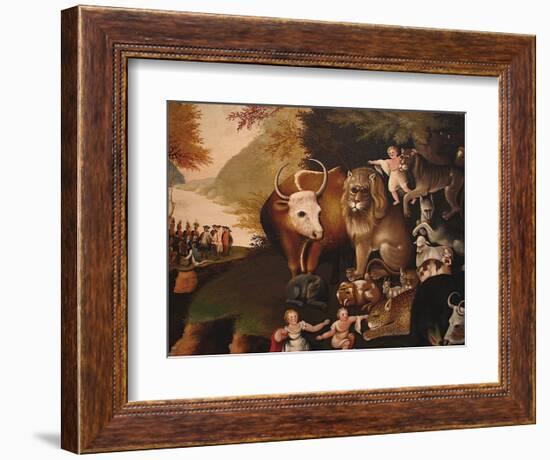 Peaceable Kingdom-Edward Hicks-Framed Art Print