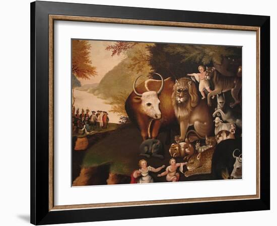 Peaceable Kingdom-Edward Hicks-Framed Art Print