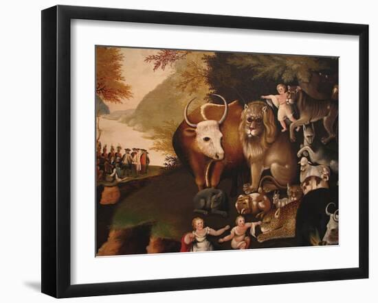 Peaceable Kingdom-Edward Hicks-Framed Art Print