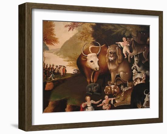 Peaceable Kingdom-Edward Hicks-Framed Art Print