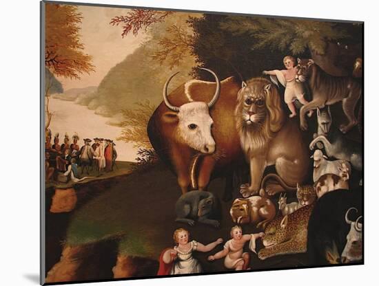 Peaceable Kingdom-Edward Hicks-Mounted Art Print