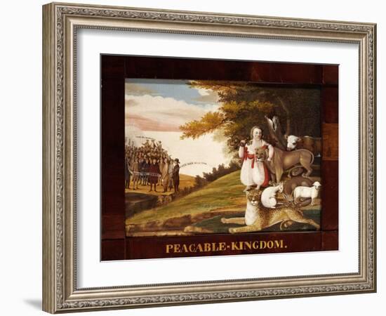 Peaceable Kingdom-Edward Hicks-Framed Giclee Print