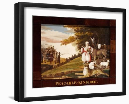 Peaceable Kingdom-Edward Hicks-Framed Giclee Print