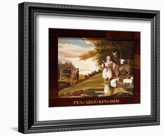 Peaceable Kingdom-Edward Hicks-Framed Giclee Print