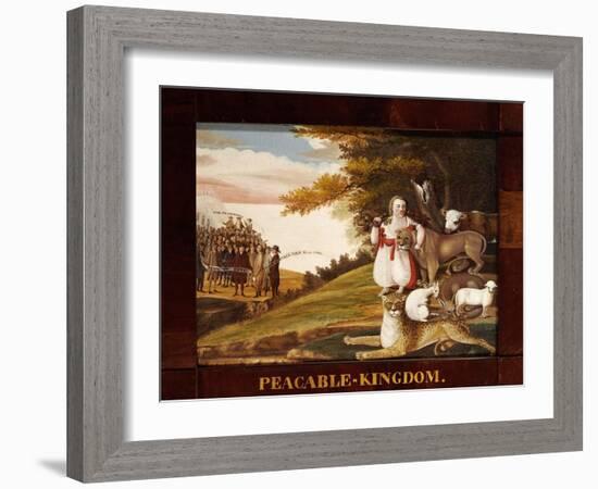 Peaceable Kingdom-Edward Hicks-Framed Giclee Print