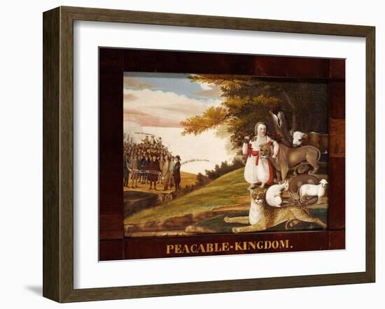 Peaceable Kingdom-Edward Hicks-Framed Giclee Print