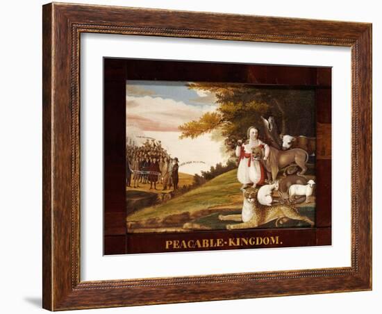 Peaceable Kingdom-Edward Hicks-Framed Giclee Print