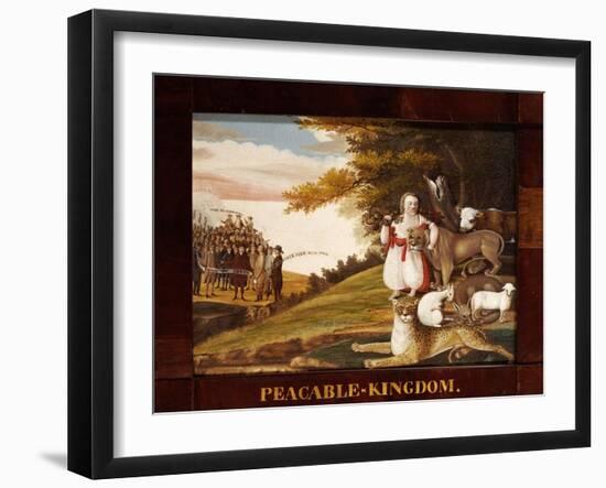 Peaceable Kingdom-Edward Hicks-Framed Giclee Print