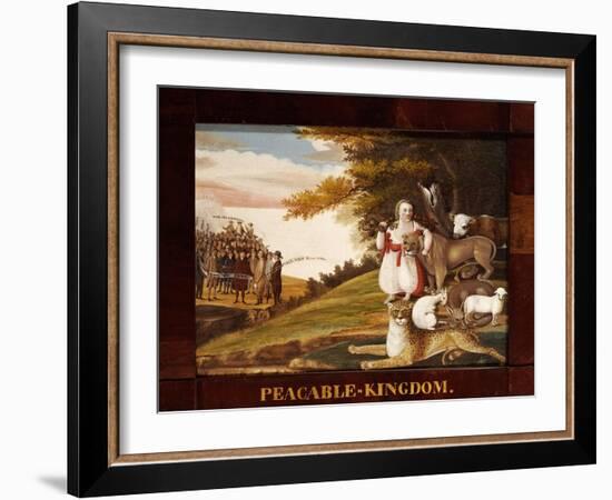 Peaceable Kingdom-Edward Hicks-Framed Giclee Print