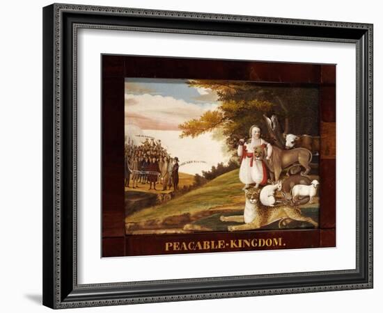 Peaceable Kingdom-Edward Hicks-Framed Giclee Print