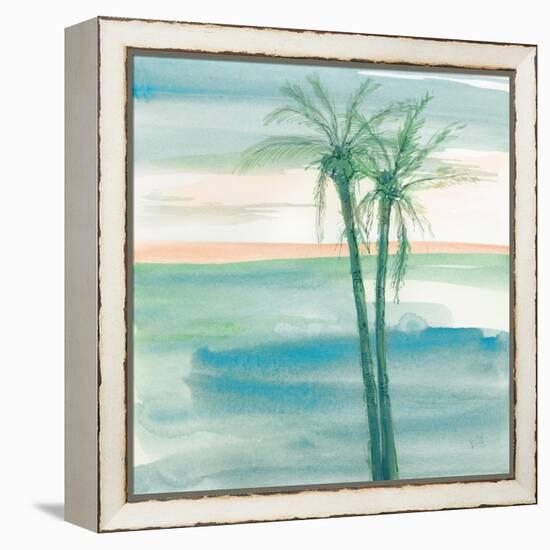 Peaceful Dusk II Tropical-Chris Paschke-Framed Stretched Canvas