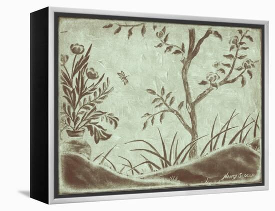 Peaceful Garden VI-Nancy Slocum-Framed Stretched Canvas