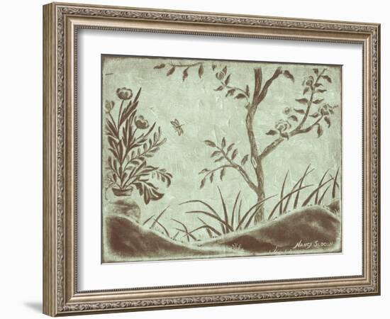 Peaceful Garden VI-Nancy Slocum-Framed Art Print