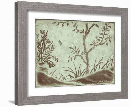 Peaceful Garden VI-Nancy Slocum-Framed Art Print