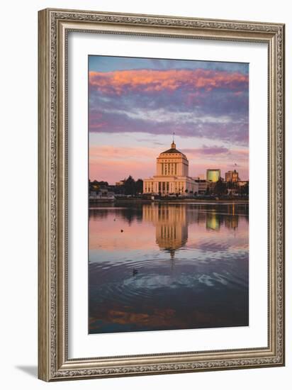 Peaceful Morning Reflections, Lake Merritt, Oakland California-Vincent James-Framed Photographic Print
