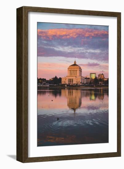 Peaceful Morning Reflections, Lake Merritt, Oakland California-Vincent James-Framed Photographic Print