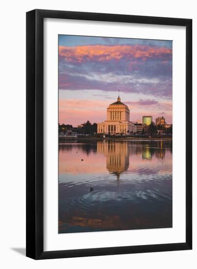 Peaceful Morning Reflections, Lake Merritt, Oakland California-Vincent James-Framed Photographic Print