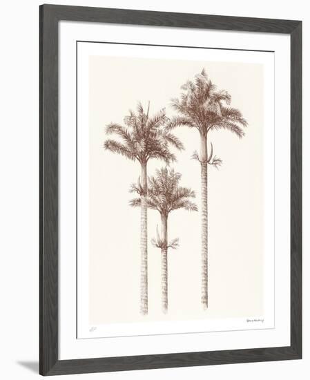 Peaceful Palm - Trio-Hilary Armstrong-Framed Limited Edition