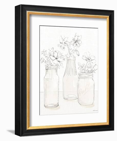 Peaceful Petals III Neutral-Beth Grove-Framed Premium Giclee Print