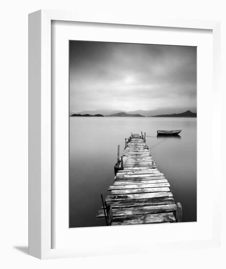 Peaceful Pier-null-Framed Art Print