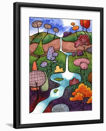 Peaceful Waterfall-Sandra Willard-Framed Giclee Print