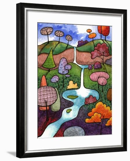 Peaceful Waterfall-Sandra Willard-Framed Giclee Print