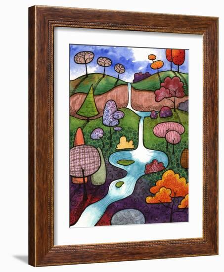 Peaceful Waterfall-Sandra Willard-Framed Giclee Print