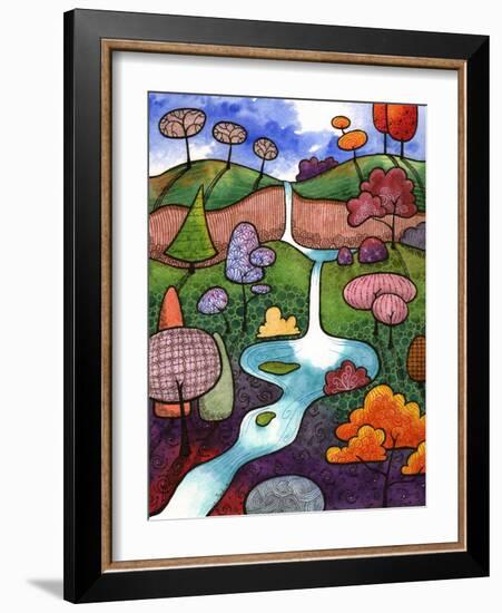 Peaceful Waterfall-Sandra Willard-Framed Giclee Print