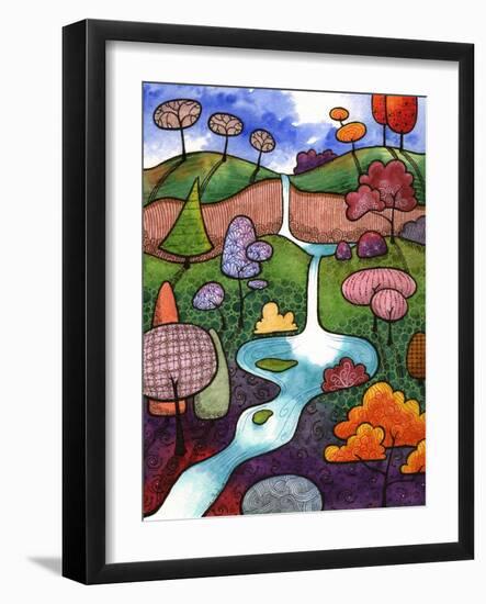 Peaceful Waterfall-Sandra Willard-Framed Giclee Print