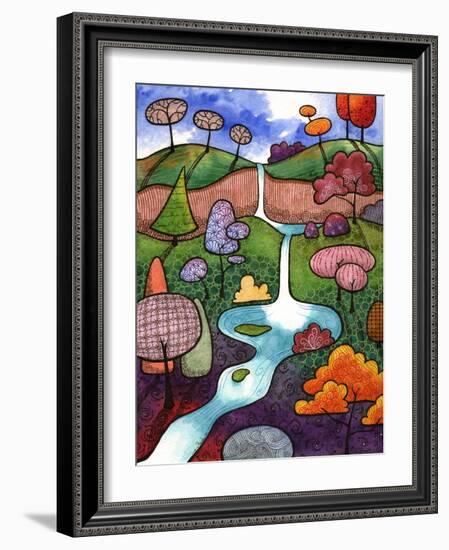 Peaceful Waterfall-Sandra Willard-Framed Giclee Print