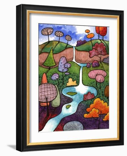 Peaceful Waterfall-Sandra Willard-Framed Giclee Print