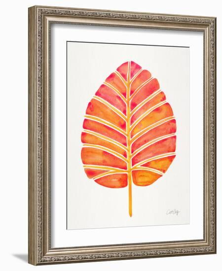 Peach Alocasia-Cat Coquillette-Framed Giclee Print