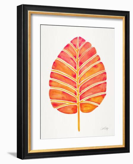 Peach Alocasia-Cat Coquillette-Framed Giclee Print