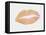 Peach and Gold Lips-Natasha Wescoat-Framed Premier Image Canvas