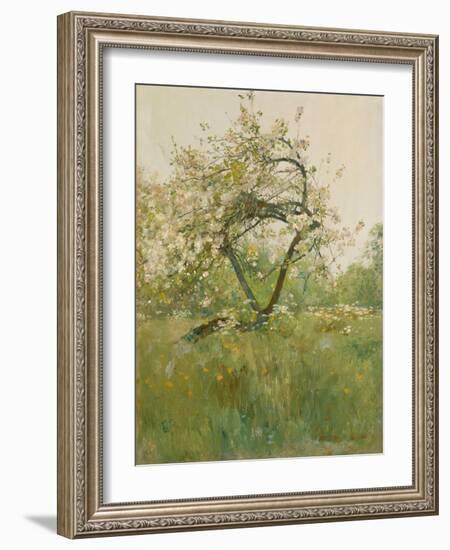 Peach Blossoms, Villiers-le-Bel, 1887-89-Childe Frederick Hassam-Framed Giclee Print