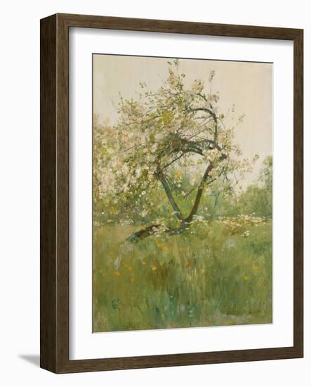 Peach Blossoms, Villiers-le-Bel, 1887-89-Childe Frederick Hassam-Framed Giclee Print