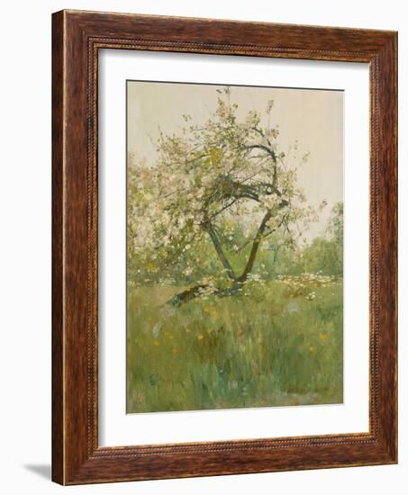 Peach Blossoms, Villiers-le-Bel, 1887-89-Childe Frederick Hassam-Framed Giclee Print